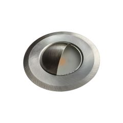 24V RD10 Puck Light-Scoop-Brushed Nickel Trim - Cabinet & Display LED Lights