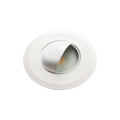 24V RD10 Puck Light-Scoop-White Trim - Cabinet & Display LED Lights