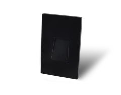 120V Louver LED Step Light-Black Trim - LS-RT05-RV-BLK - LED Deck & Step Lights