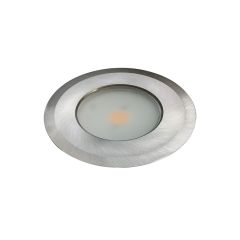 24V RD10 Puck Light-Recessed Trim-Brushed Nickel Trim - Cabinet & Display LED Lights