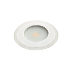 24V RD10 Puck Light-Recessed Trim-White Trim - Cabinet & Display LED Lights