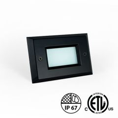 120V Rectangle Window LED Step Light - LS-RT05HV-WIN - Single Gang LED Step Lights