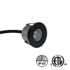 RD12 1W 39mm Round Black Trim