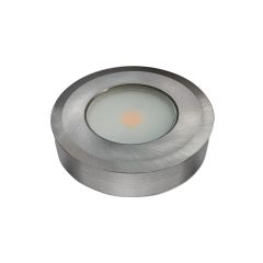 Power LED Cabinet &amp;amp; Display Light-Surface Mount Window-Brushed Nickel Trim - LS-RD10-2W-24V-3K-SM-BN - Cabinet & Display LED Lights