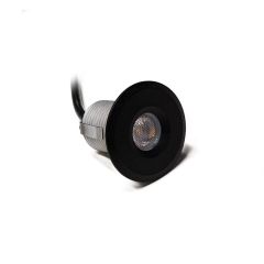 New 1" Recessed LED Step Light-Black Trim - RV & Yacht LED Bulbs