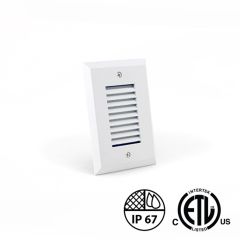 120V Rectangle Vertical Louver LED Step Light - LS-RT05HV-VLVR - Single Gang LED Step Lights
